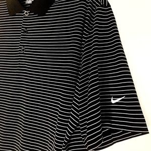 Nike Golf Polo Shirt Mens XL Black Short Sleeve